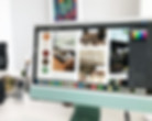 Computer Screen Showing Brand Board Design for Marketing Client