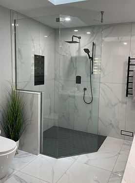 Curbless custom shower