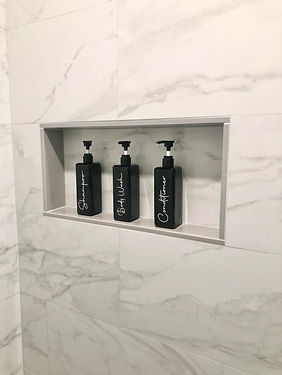 Custom shower niche