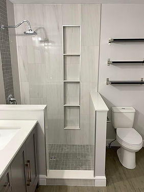 Custom 4-shelf shower niche