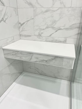 Floating shower bench