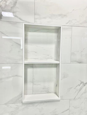 Custom shower niche