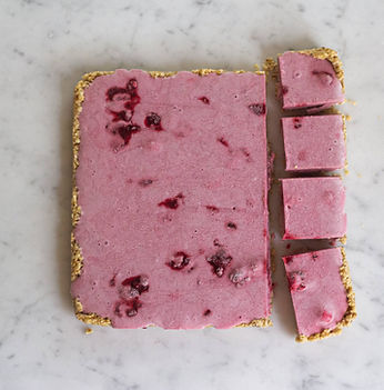 Raspberry Ice Cream Slice