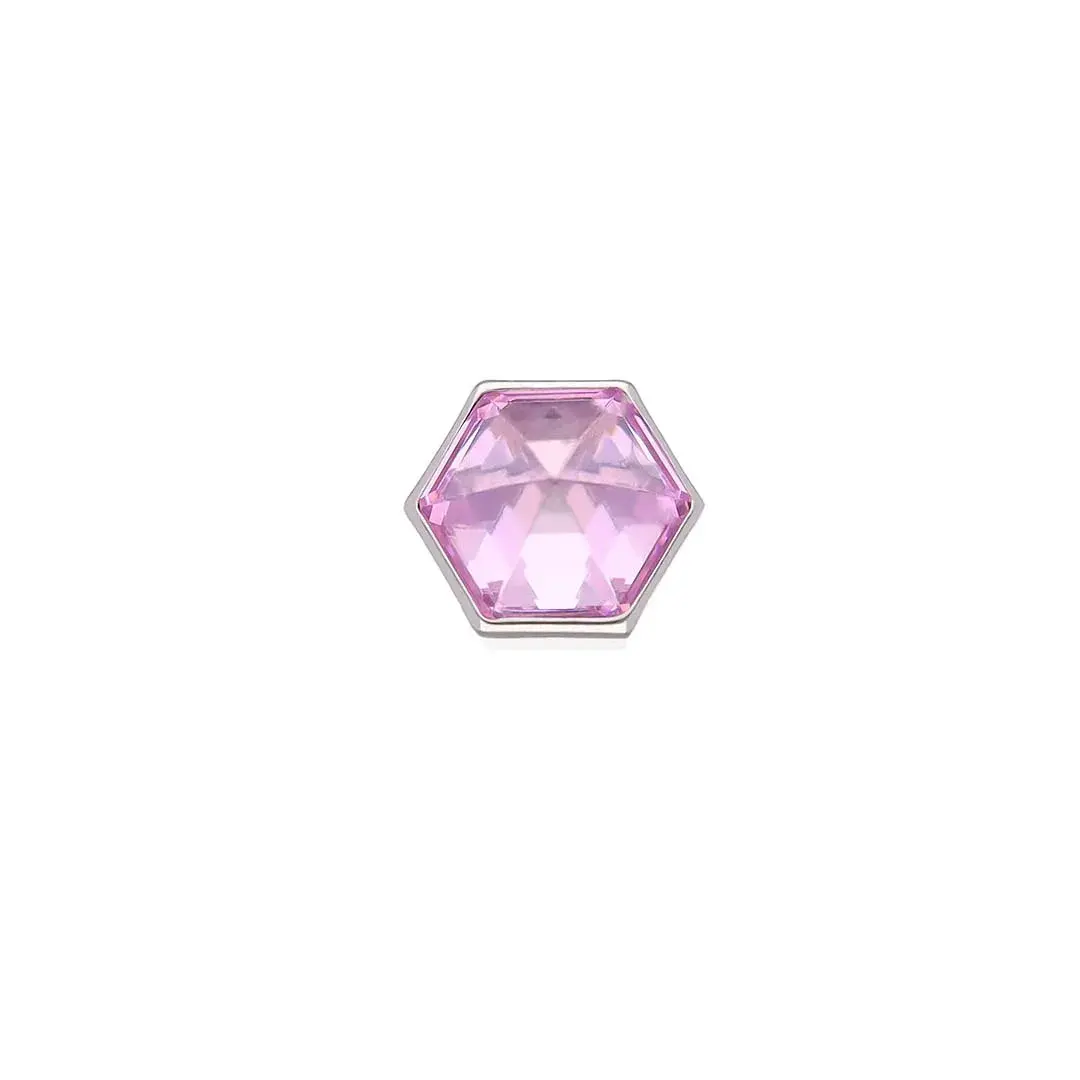 "Jennifer" – Pink CZ – 16G Internally Threaded End
