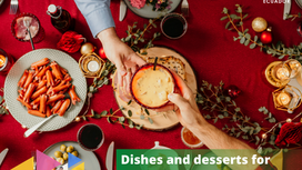 Dishes and desserts for end-of-year festivities in Ecuador.