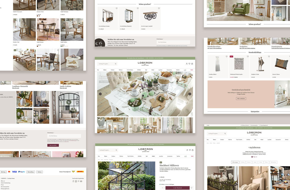 Neuer Loberon Onlineshop mit modernem Design