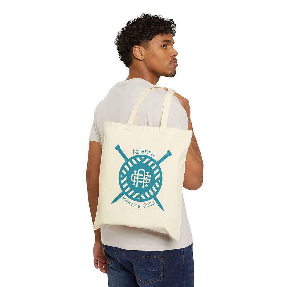 Thumbnail: Knitting Guild Tote Bag, Eco-Friendly Cotton Canvas