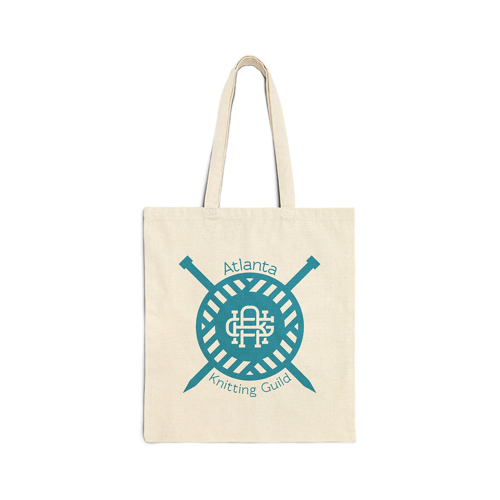 Thumbnail: Knitting Guild Tote Bag, Eco-Friendly Cotton Canvas