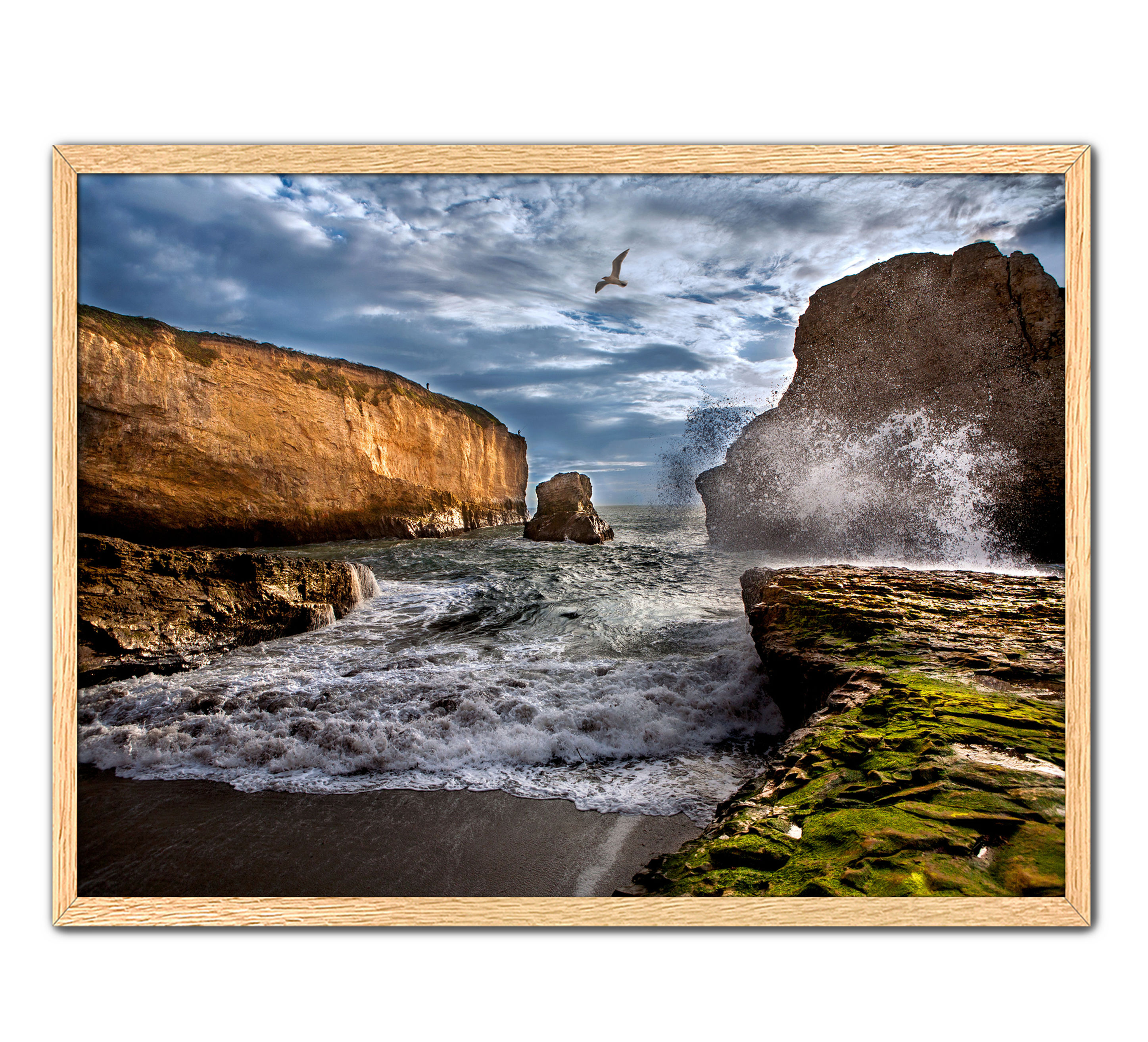 Santa Cruz Davenport Beach Crashing Waves