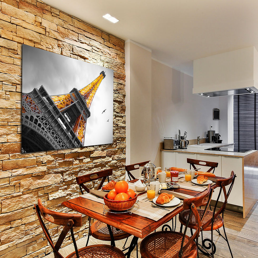 Thumbnail: Eiffel Tower at Sunset Yellow Lights Paris France Europe