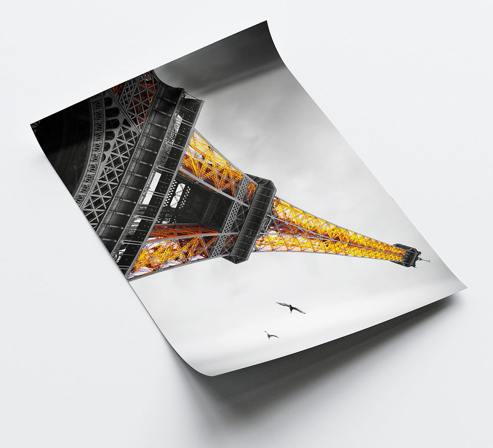 Thumbnail: Eiffel Tower at Sunset Yellow Lights Paris France Europe