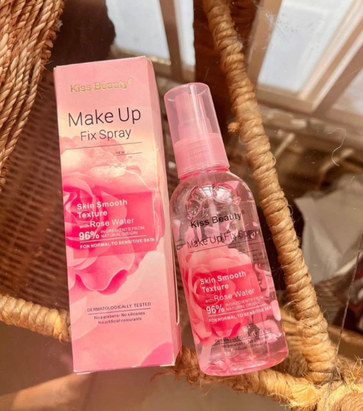 FIJADOR DE MAQUILLAJE PETALOS DE ROSA KISS BEAUTY