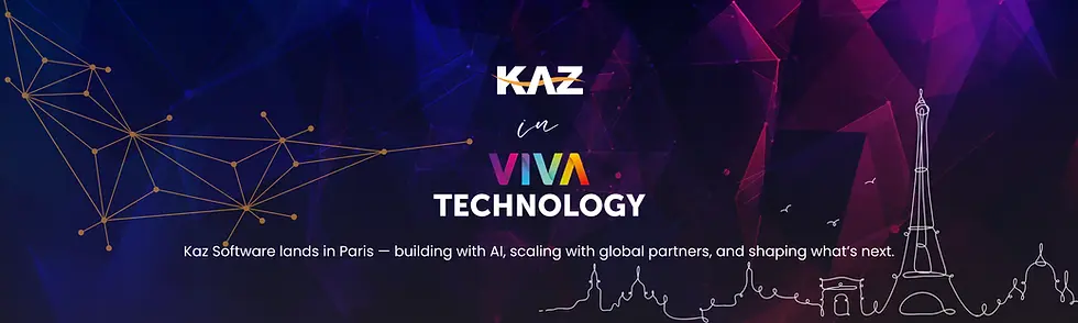 Kaz Software is at VivaTech 2025! Our AI-first dev powerhouse is now in Paris — ready to connect, co-create, and scale the future with startups, global partners, and tech leaders.