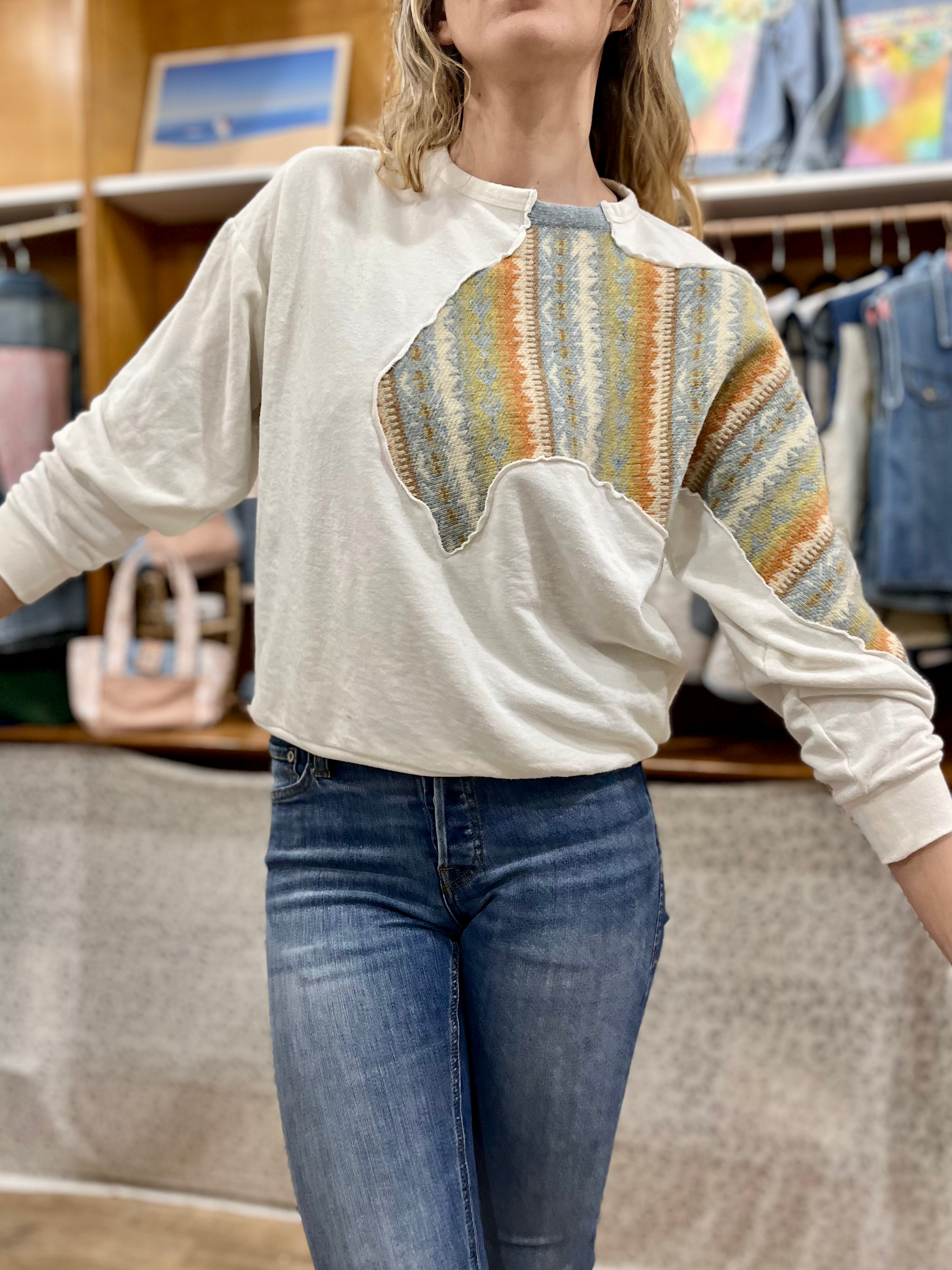 Sweat wavy - Blanc - T.S