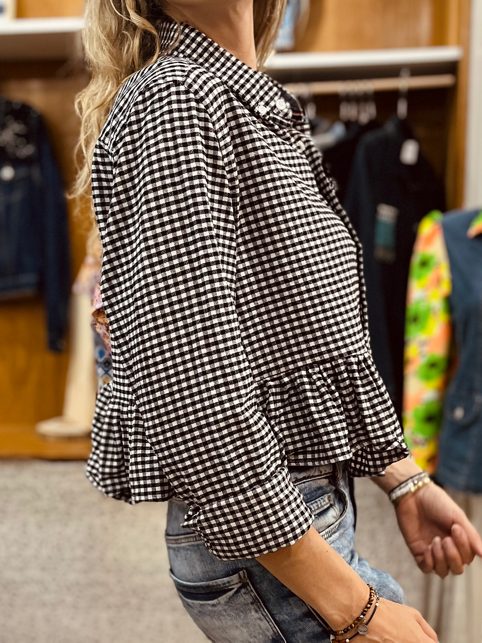 Miniature : Chemise  - Vichy Noir et Blanc - T.U