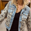 Miniature : Veste Cocoon T.S - Jacquard fleuri/arabesque