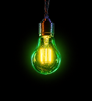 green lightbulb