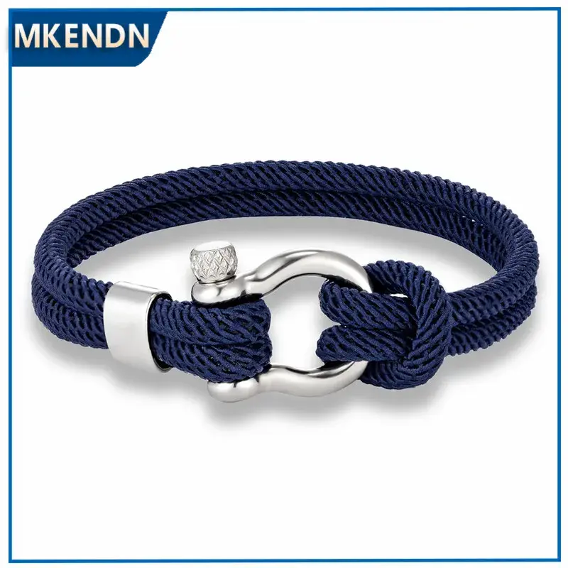 Minimalist Nautical Rope Bracelets With Bolt Clasp Men Double Strand