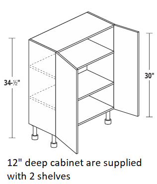 Thumbnail: PURE Base Cabinets Full Door (bottom cabinets with no drawer)