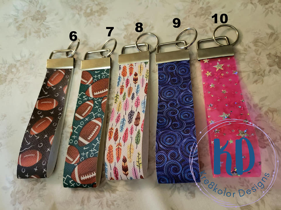 $5 Various Wristlet Keychains
