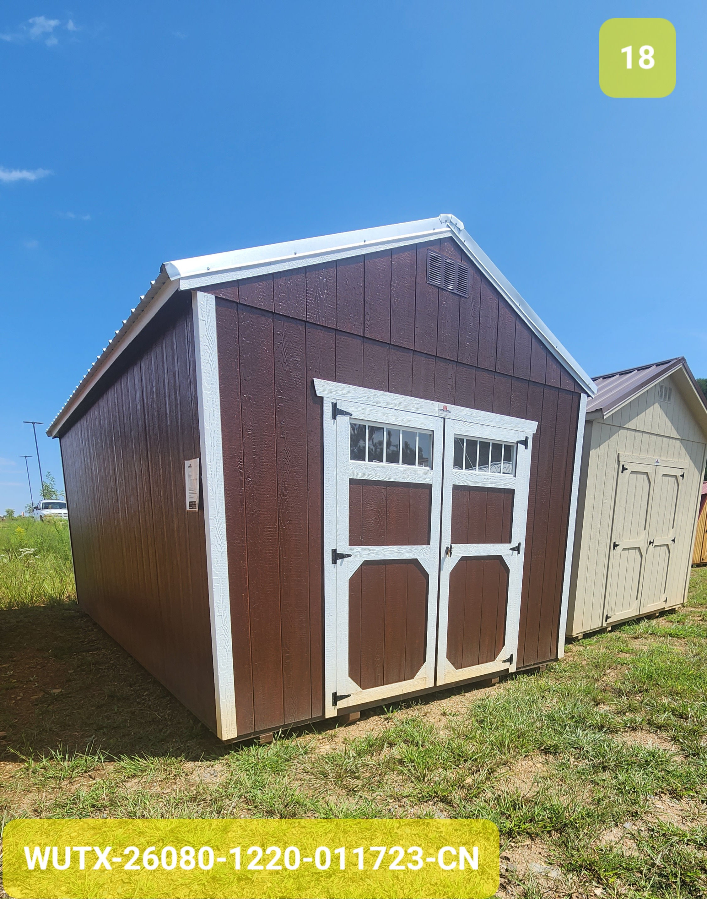 12x20 Mahogany Storage Building - E18