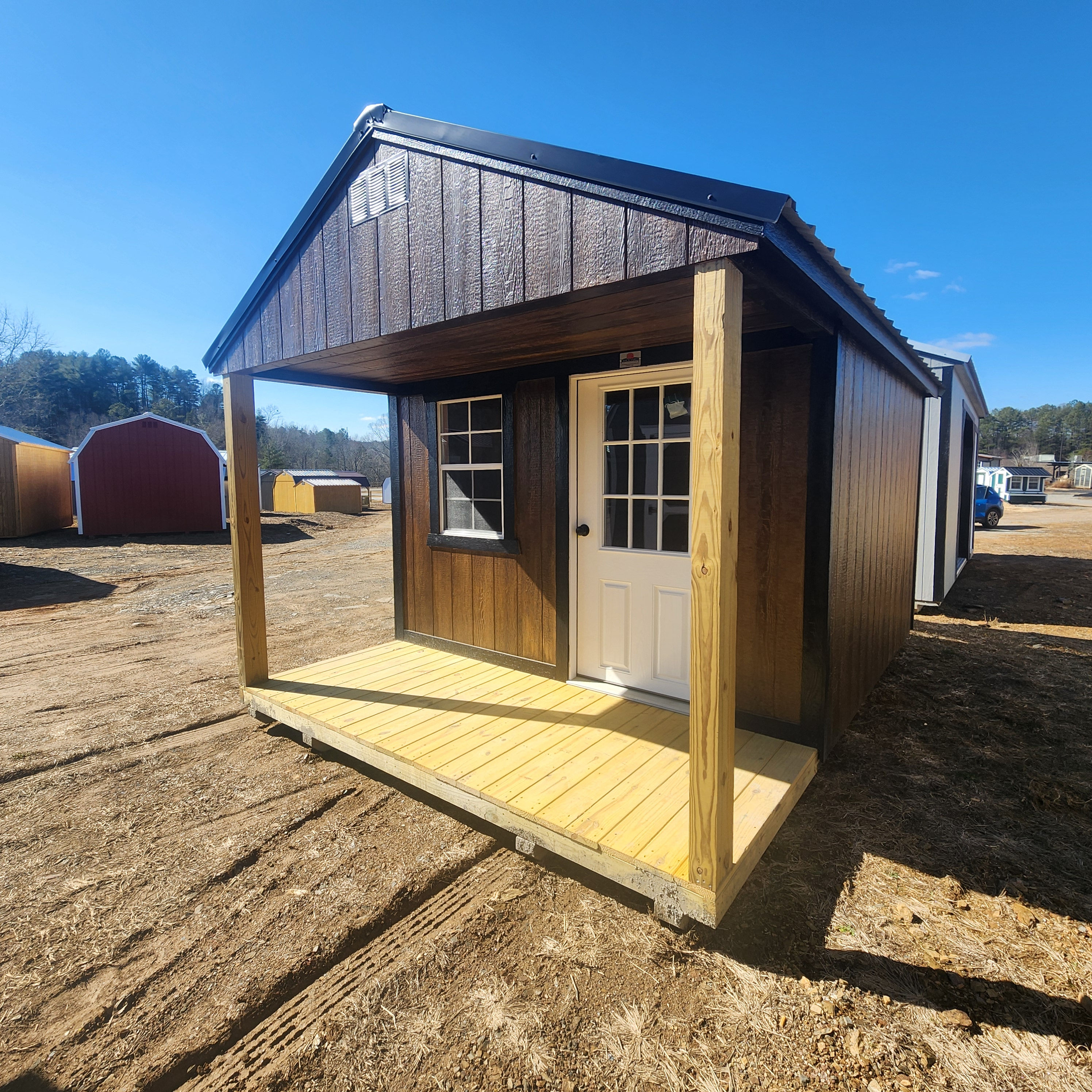 10x14 Chestnut Brown Storage Building - E50