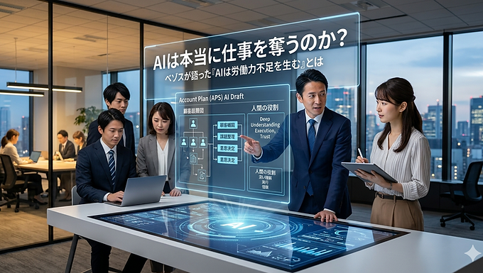 AIは仕事を奪うのか? ベゾス「労働力不足」発言から考える、アカウントプランとAI時代の提案力