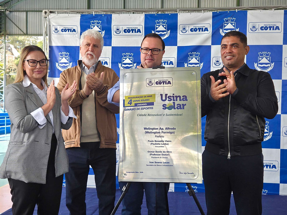 Cotia acelera transição para energia solar fotovoltaica com inauguração de quatro novas usinas