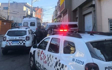 Policiais Militares no local do crime, em Carapicuíba (Divulgação: 33ºBPM/M)