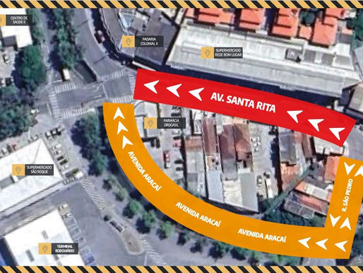 Mudança no trânsito em São Roque: Trecho da Avenida Santa Rita terá sentido único