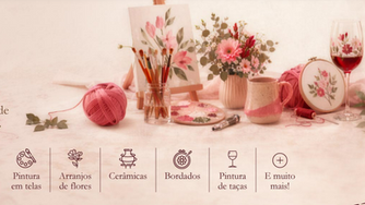Outubro Rosa: Shopping realiza oficina de arranjos florais com foco em autocuidado