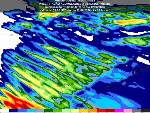 Frente fria muda o clima em São Paulo e traz acumulados de chuva acima da média mensal