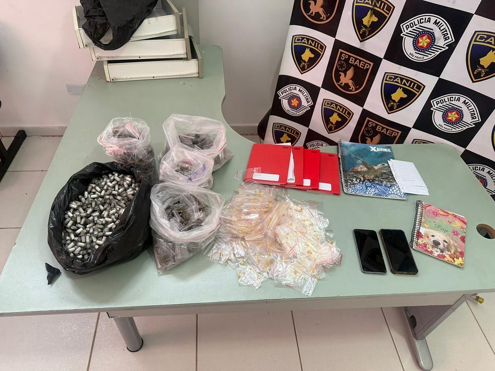 Operação com cães farejadores apreende mais de 3kg de drogas em Vargem Grande Paulista