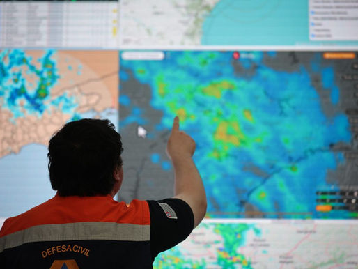 Defesa Civil emite alerta: Frente fria traz previsão de chuva a partir deste domingo (26)