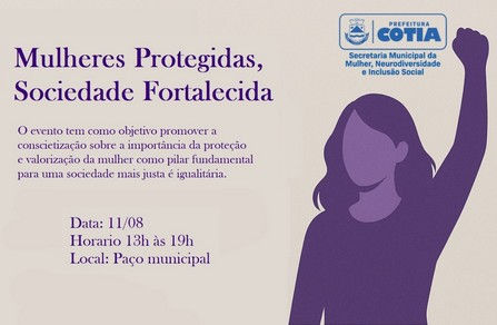 Agosto Lilás: Cotia promove palestras sobre stalking, ameaças e violência psicológica