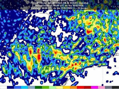 Defesa Civil do Estado reforça atenção para chuvas fortes nesta quarta (18) e quinta-feira (19)