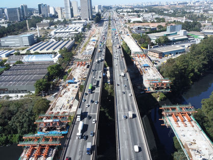 Barueri: Obras da Ponte Guilherme de Almeida entram na reta final com concretagem simultânea nos dois sentidos da Castelo Branco