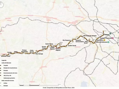 Linha 22-Marrom: Metrô vai realizar audiências públicas para implantação da linha entre Cotia, Osasco e SP