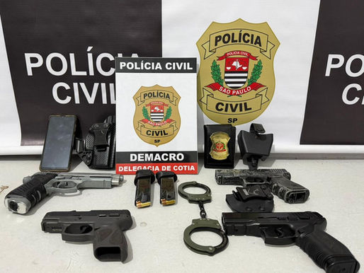 Cotia: Polícia Civil prende falso policial com pistola 9mm e distintivo em Caucaia do Alto
