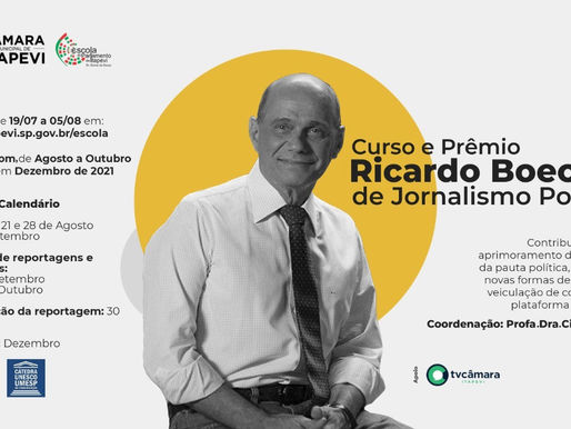 Curso e prêmio Ricardo Boechat de Jornalismo Político está com inscrições abertas