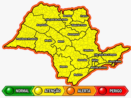 Defesa Civil alerta para chegada de frente fria com chuva e rajadas de vento no Estado