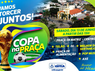 Cotia terá transmissão dos jogos do Brasil com telão e programação gratuita