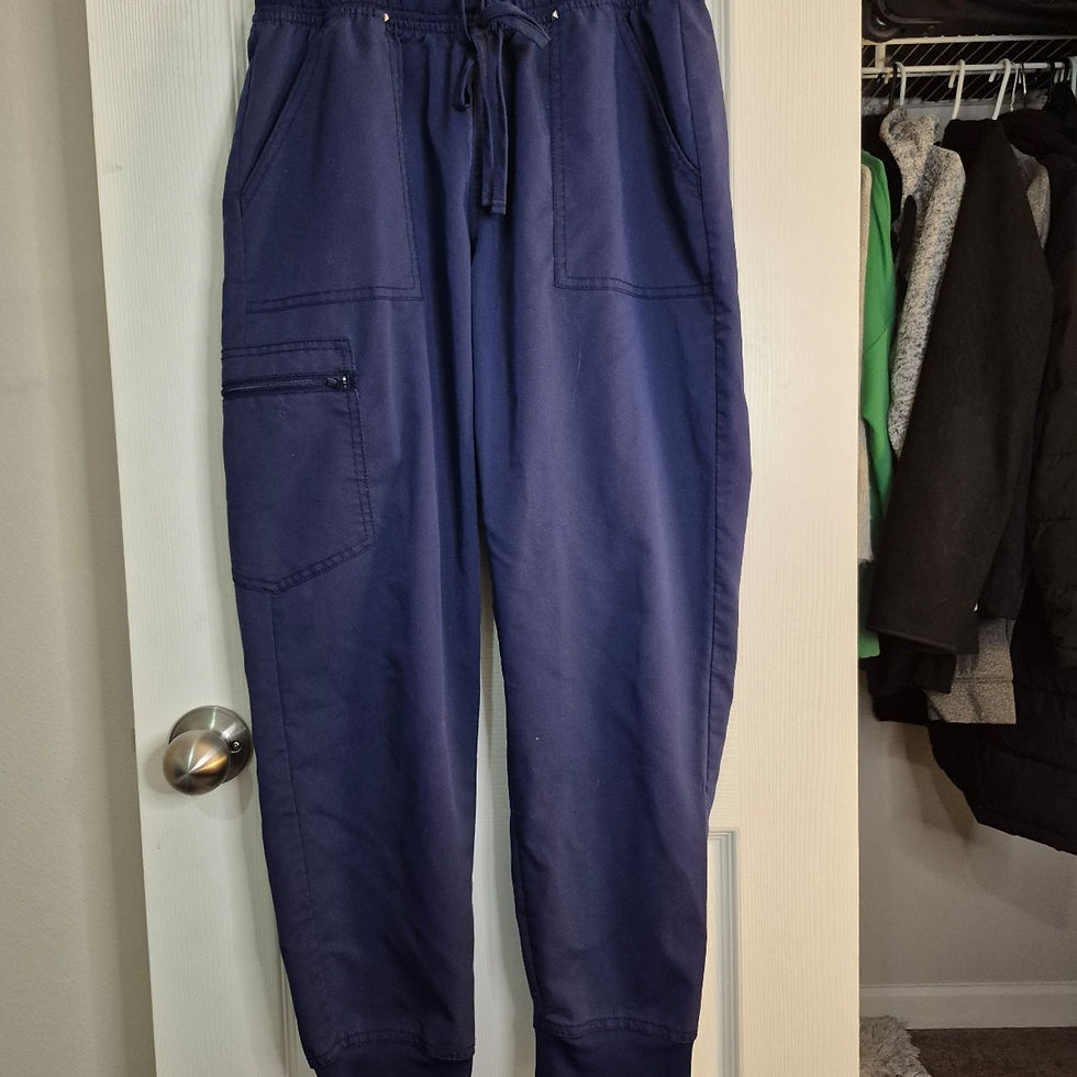 Navy blue jogger pants
