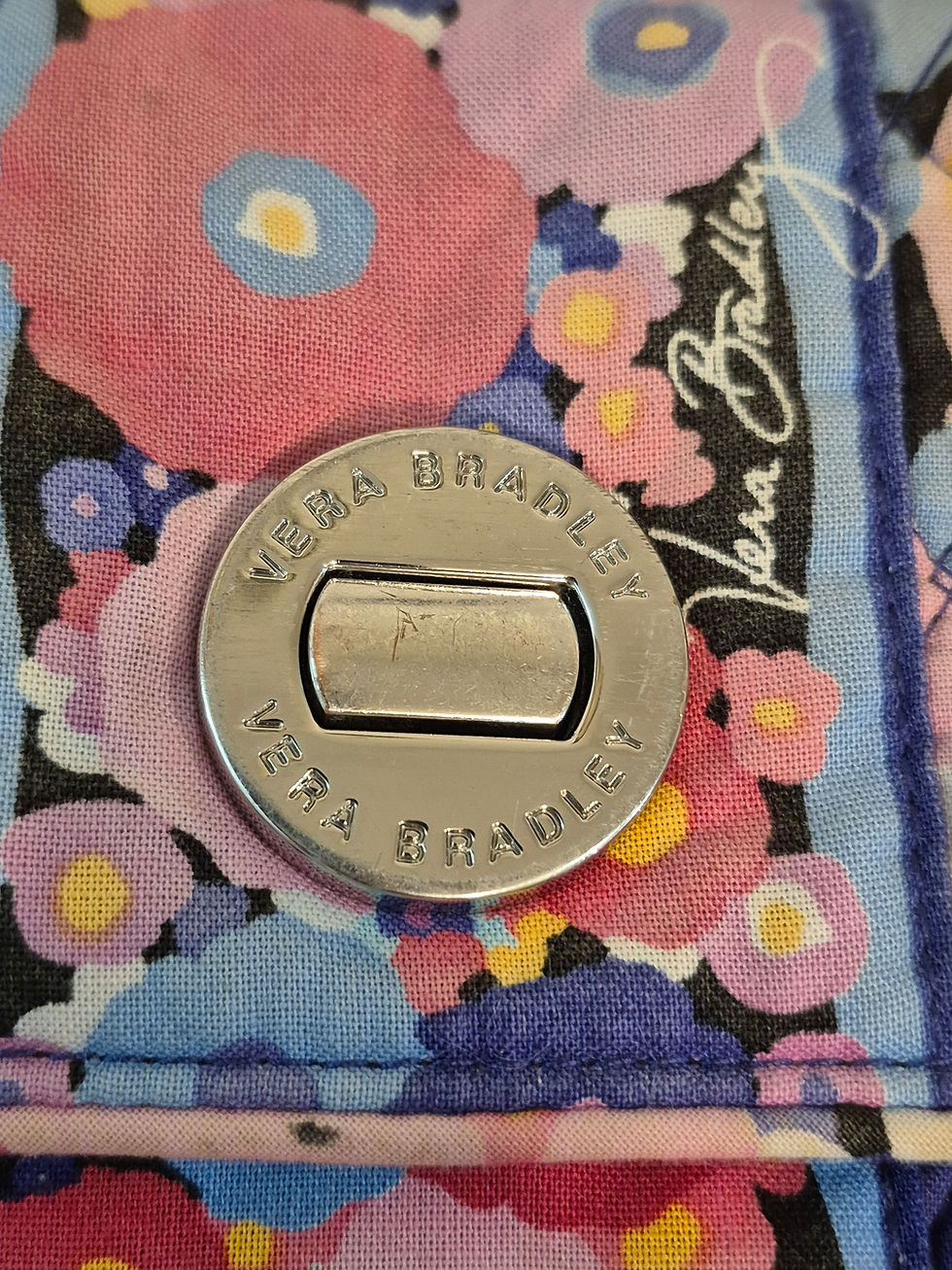 Thumbnail: Vera Bradley Glenna Satchel clasp, Provencal pattern