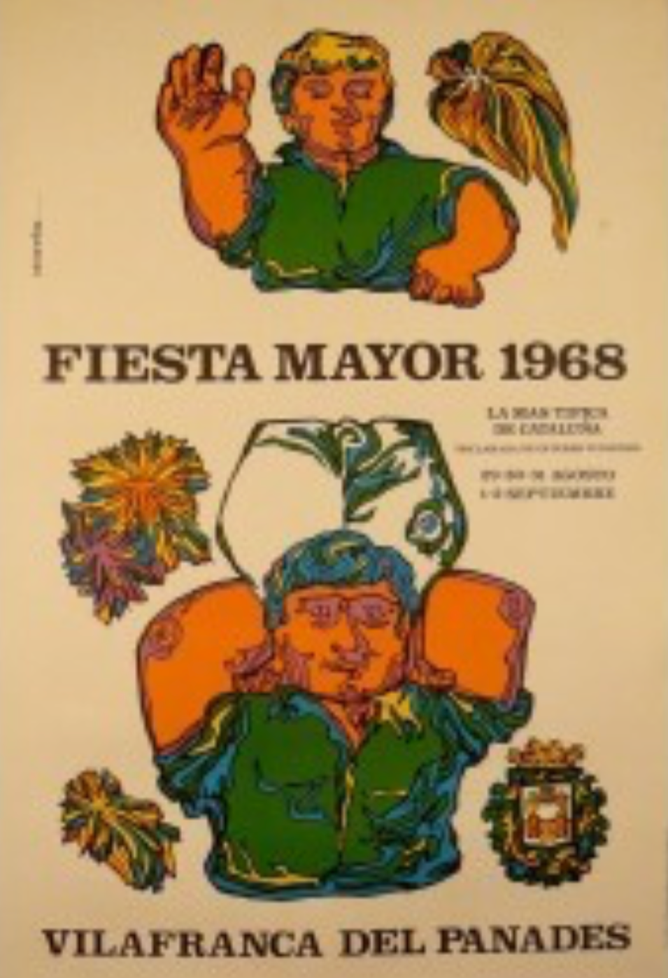 Cartell de la Festa Major de 1968, obra de Carles Casanellas.