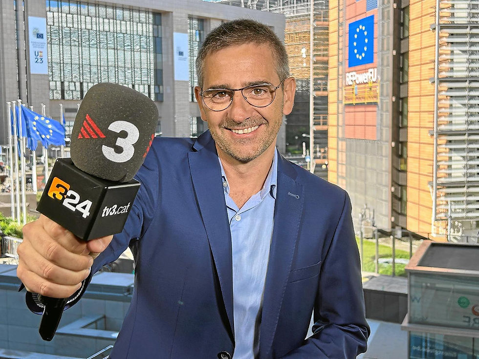 Joan Raventós a la delegació de TV3 a Brussel·les. Foto: 3cat.