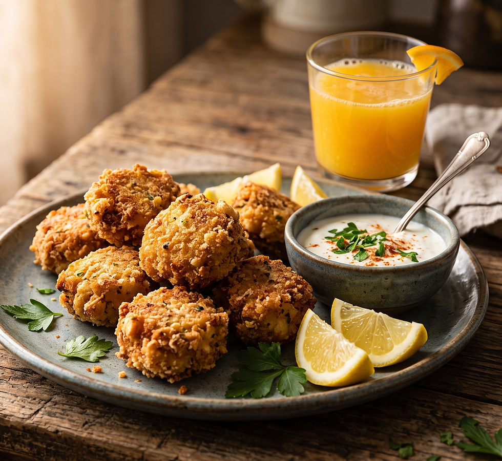 Buñuelos de porotos alubia y queso