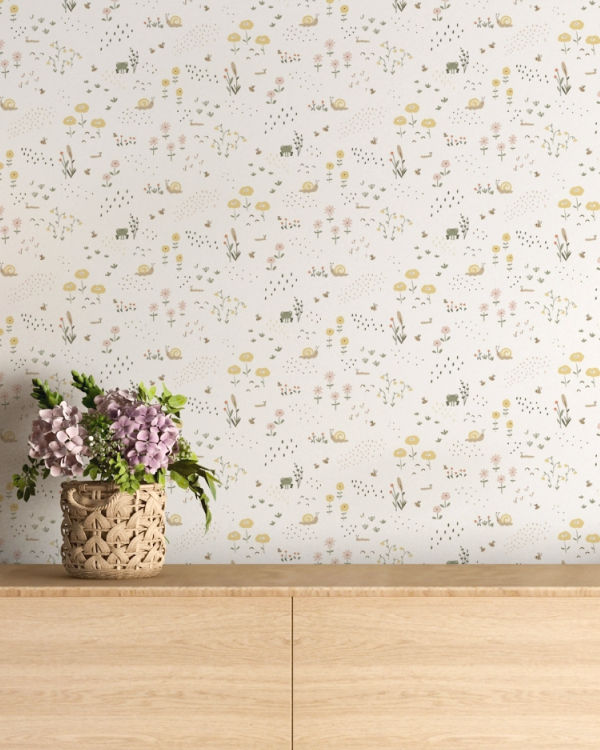 Miniatura: papel de parede jardim delicado