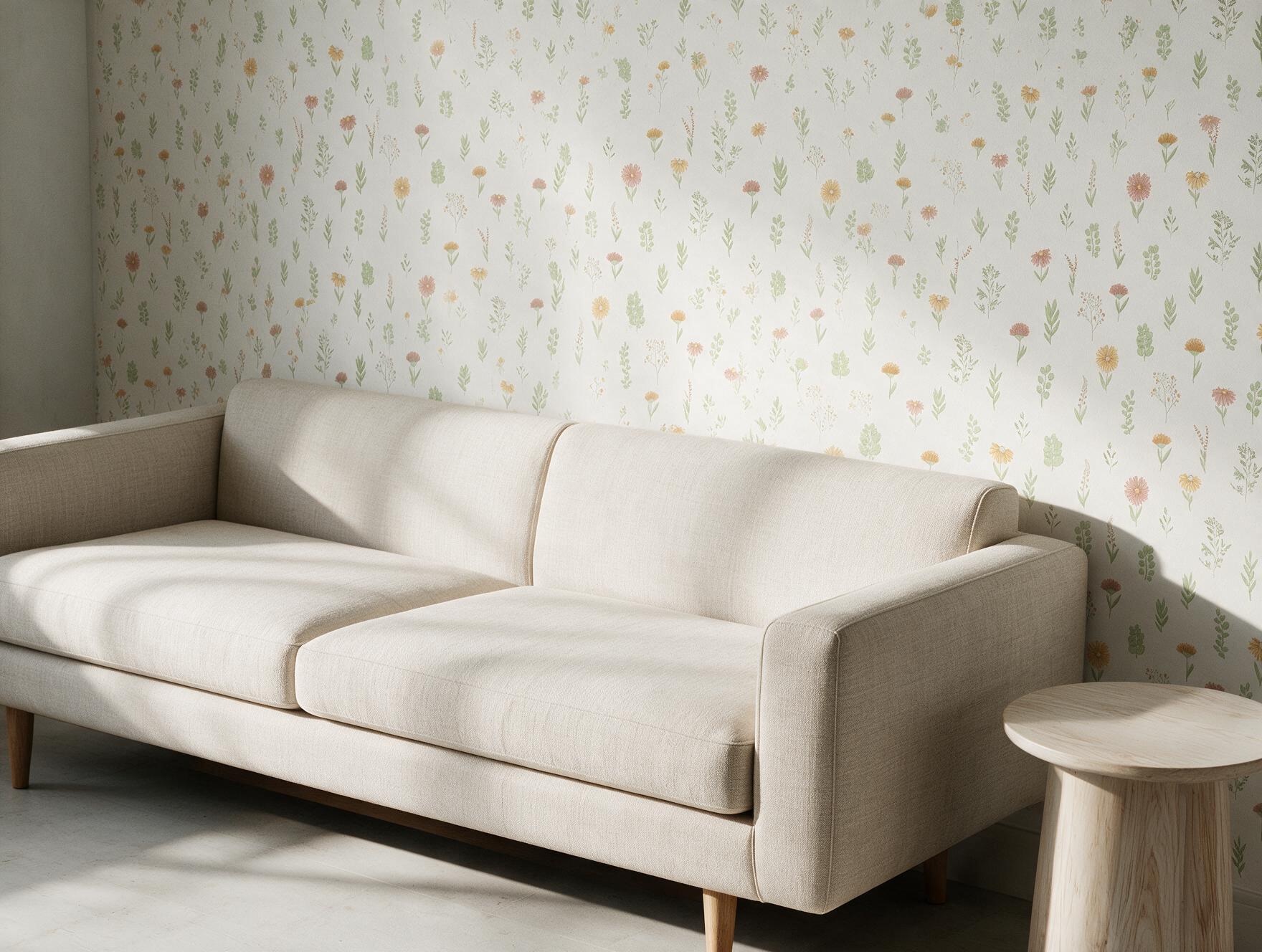 Sala refinada com Papel de Parede Natura premium da Housed