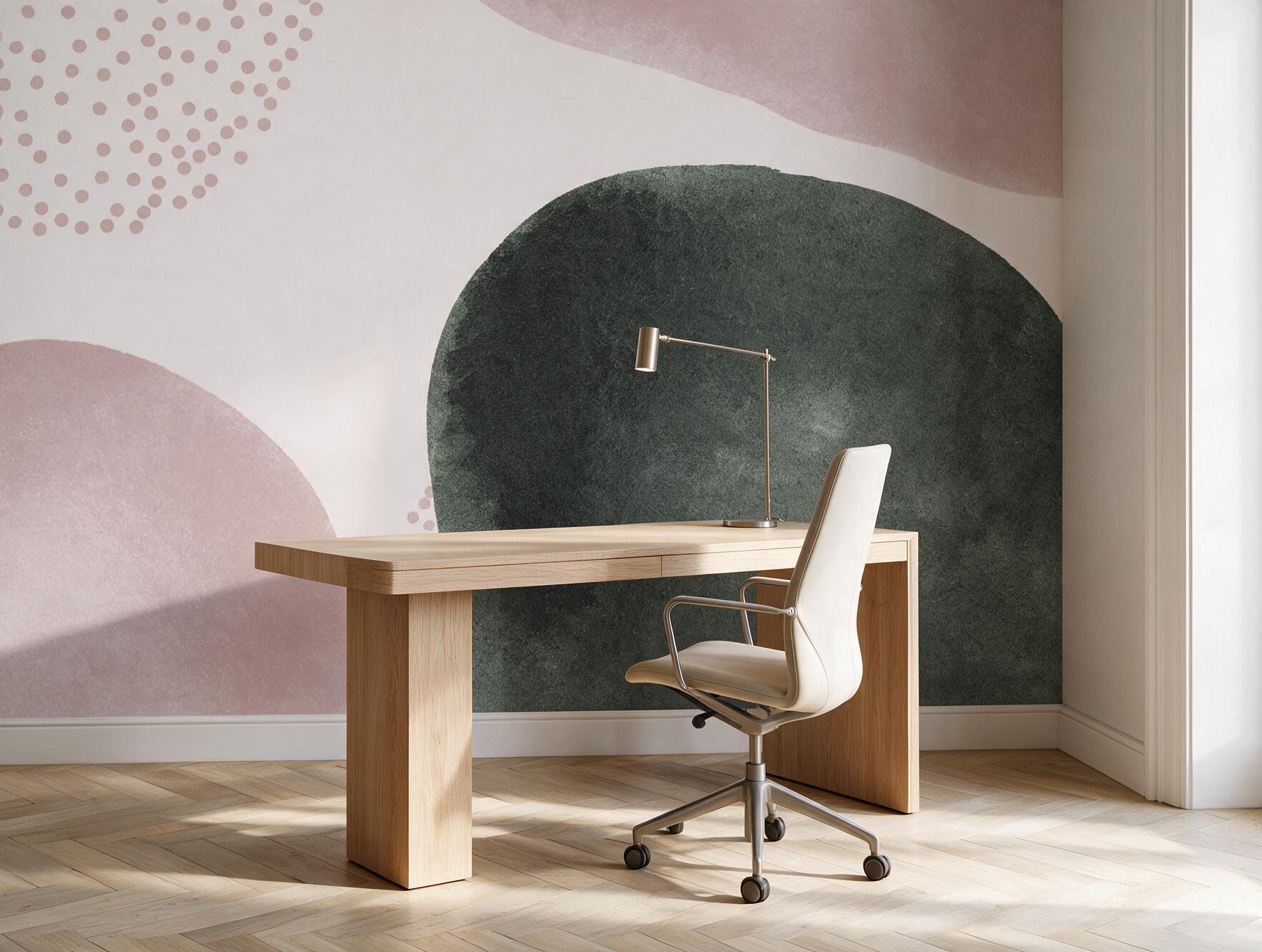 Home office elegante com Painel de Parede Texturas da Housed